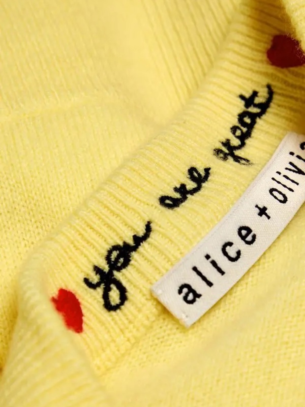 NWT ALICE + OLIVIA Yellow and White Dolly Striped CASHMERE Cardigan Sweater XS